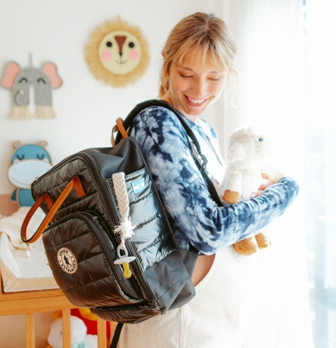 Imagen 7 de 10 de Mochila Baby Bag Patagonia Diamond Negro Legion Extranjera