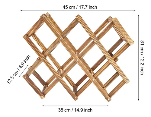 Botellero De Madera Plegable, Organizador De Vino, Para Coci