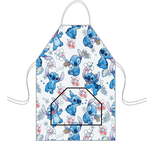 Delantal Cocina Mediano Para Niños Mini Chef Personalizado Stich 5 Personalizado