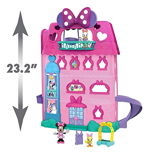 Minnie Mouse Bow-tel Hotel, Juego De 2 Lados Con Luces, Soni
