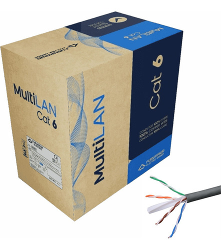 Imagen 4 de 8 de Cable Utp Furukawa Multilan 305m Cat 6e Interior 100% Cobre