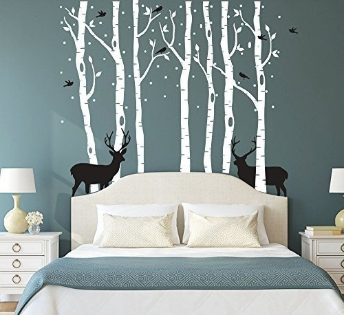 Casefan Forest And Deers Tree Pegatinas De Pared Art Mural W