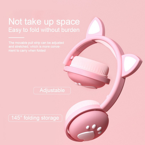Auricular Bluetooth Micrófono Con Oreja De Gato