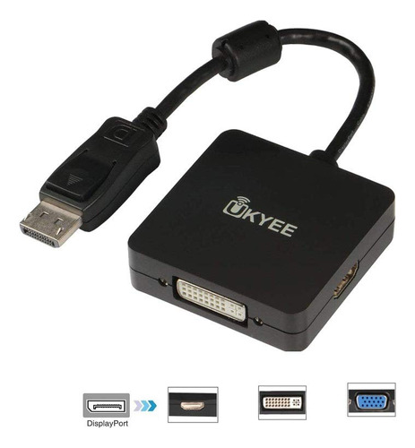 Ukyee Cable Conversor Displayport Display Port Dp A Hdmi/dvi