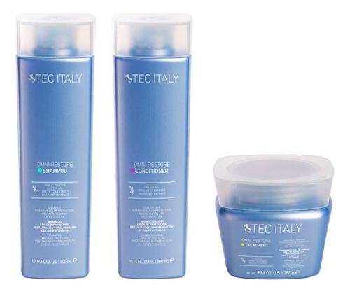 Shampoo+acondicionador+tratamiento Omni Restore Tec Italy