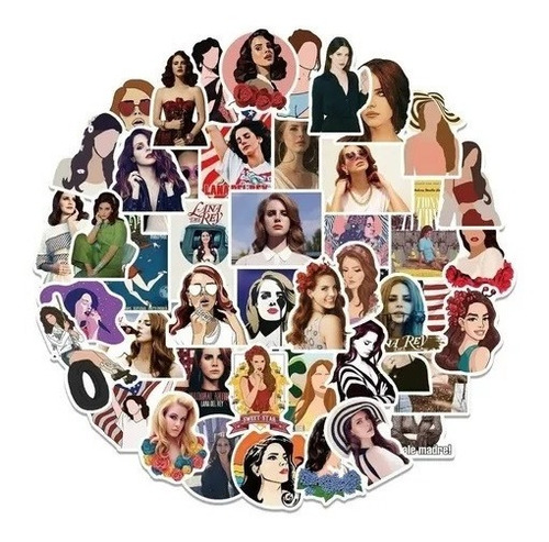 Stickers Autoadhesivos - Lana Del Rey (50 Unidades)