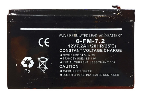 Bateria Pila 12v 7.2ah 20hr Ups Acido De Plomo Sellada Cerco