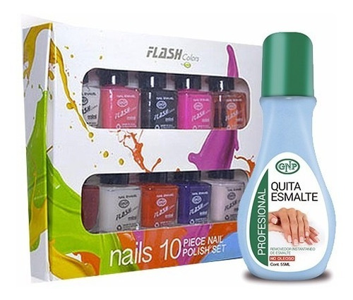 Esmaltes Pack 10 Tonos Mas Vendidos Y Quita Esmalte Gnp Nice