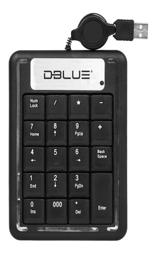 Teclado Pad Numérico Usb Con Cable Retráctil  Dbk9a Mertel