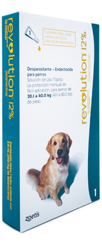 Revolution Desparasitante Perros 20,1 - 40 Kg Peso Mínimo De La Mascota 20.1 Kg