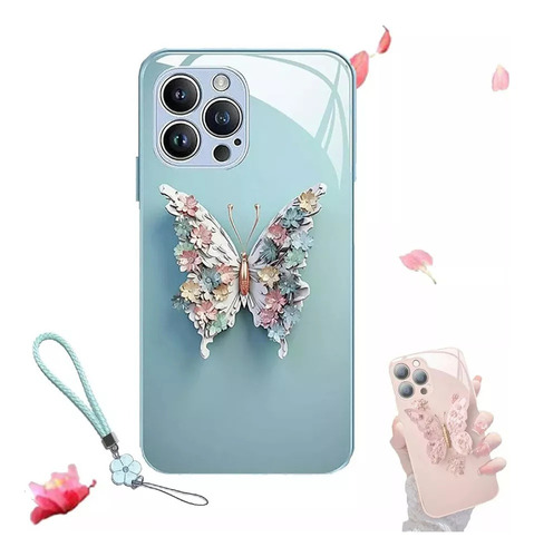 Carcasa Protectora Del Teléfono Móvil Con Patrón Mariposa 3d