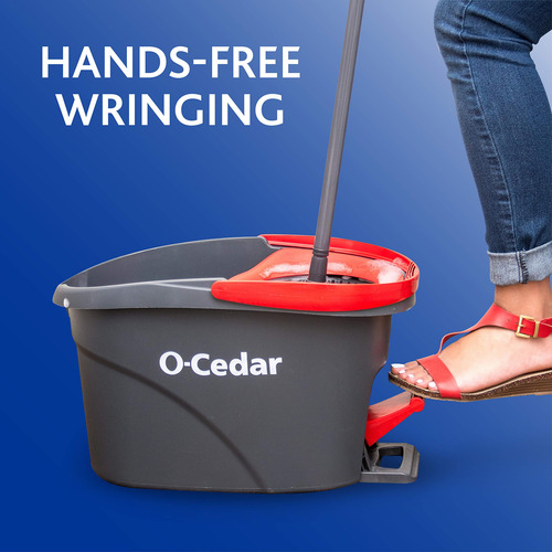 Microfibra Spin Mop O-cedar Easywring Com Balde Vermelho Cin
