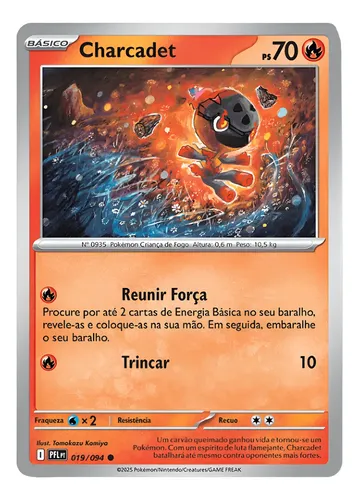 Carta Pokémon - Charcadet 019/094 Fogo Fantasmagórico | MercadoLivre