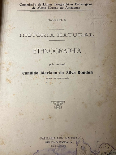 Imagem 9 de 10 de Cândido Rondon Ethnographia 1928 Livro Antigo Usado Raro