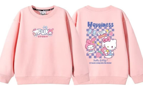 Sudadera Infantil Estampada De Hello Kitty Y Melody Happy