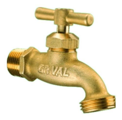 Llave Terminal Grival Para Jardín O Lavadero En Bronce