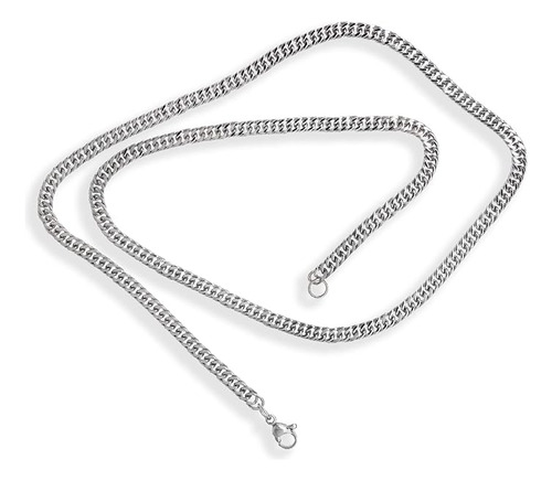 Collarenlace Cubano Para S  Collar De Cadena De Plata De Ace