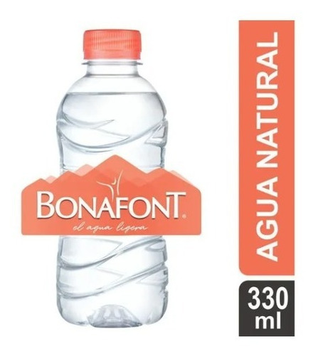  6 Piezas Agua Natural Bonafont 330ml 
