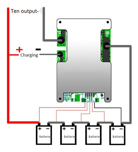 Placa Protectora De Cargador De Batería De Litio Bms 4s 12v