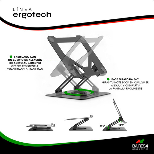 Soporte Notebook Base Portatil Regulable Premium Baires4