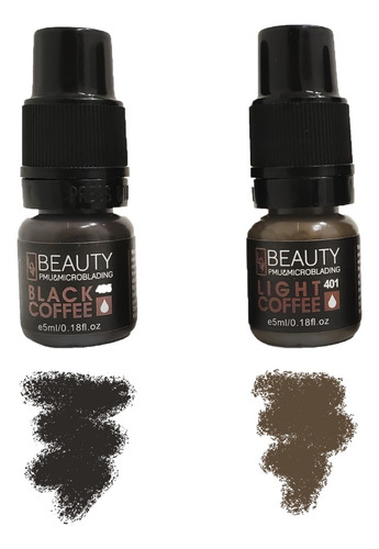 Kit Start C/2 Pigmentos Lovbeauty 5ml Light E Black Coffee
