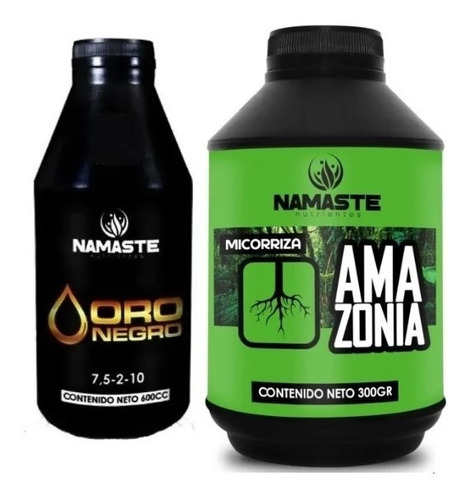 Imagen 1 de 10 de Kit Vegetativo Namasté Amazonia 300gr + Oro Negro 500ml