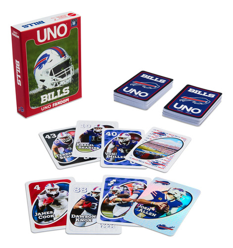 Uno Fandom Bills Nfl Juego Cartas Mattel Game Creations