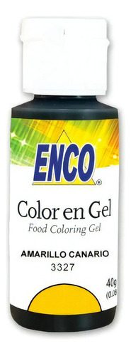 Color Comestible Gel Enco Amarillo Canario 40 Gramos 3327-40