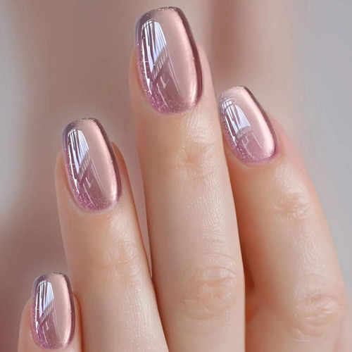 24 Peças De Unhas Postiças, Estilete, Unhas Falsas, Preta, R