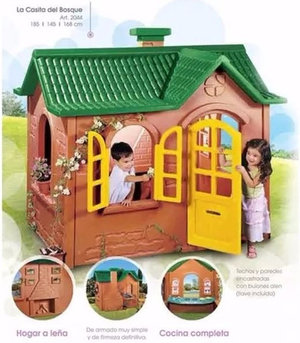 Imagen 3 de 10 de Casita Casa Del Bosque Juguete Rotoys Niños Plastico Int/ext