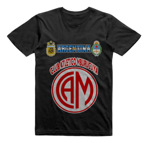 Remera Algodon Negra Club Atletico Mburucuya Corrientes