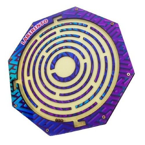 Jogo De Quebra-cabeça Labirinto De Madeira Mdf Com 3 Esferas