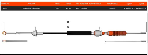Chicote De Velocidad Isuzu Elf-600 Transmisión Estándar 07
