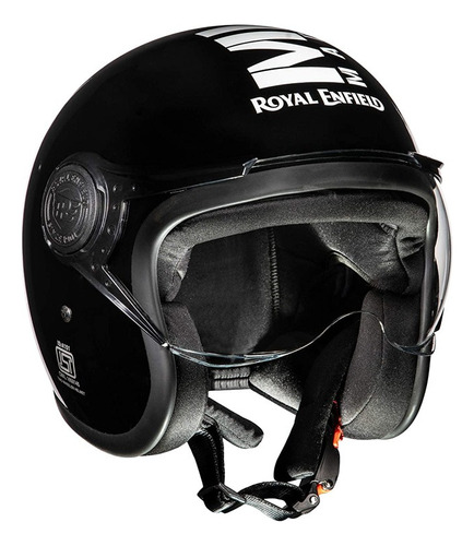 Casco Moto Royal Enfield Abierto Con Lentes - Cafe Race