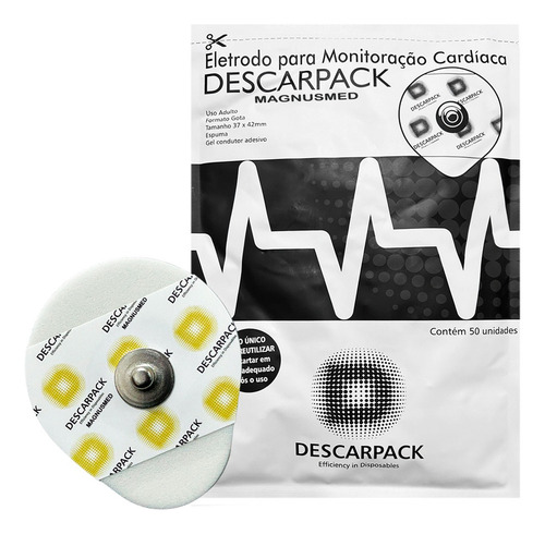 Eletrodo Ecg Adulto P/ Monitoração Cardíaca C/ 500un M. Gota 127/220v