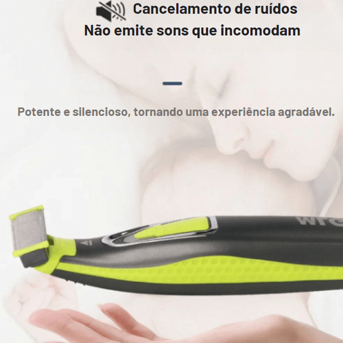 Barbeador Elétrico Sem Fio Portátil Aparador De Pelos Usb