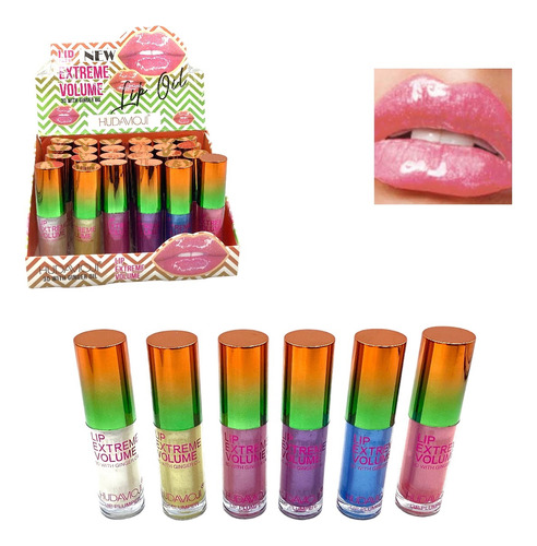 Brillo Labial Lip Gloss Mágico Colores Voluminizador 6pz 