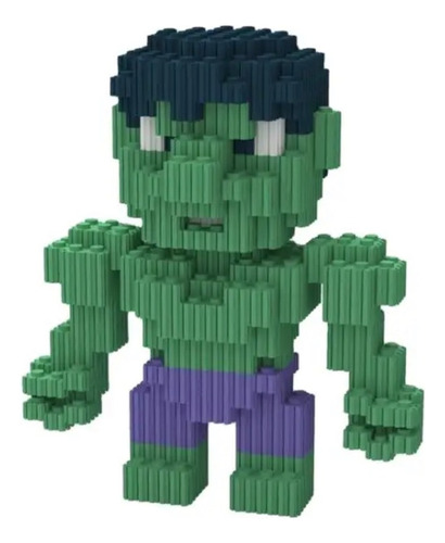 Mini Bloques Hulk Figura 3d Armable