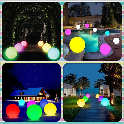 Luz Esférica Solar Led Para Piscina, Control Remoto, Jardín,