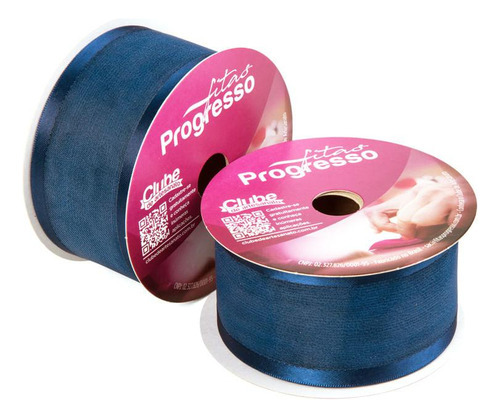 Fita Voil Progresso Zc009 38mm C/10m Cor Azul-marinho