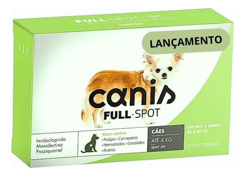 Canis Fullspot Antipulgas E Carrapatos Para Cães Até 4kgs