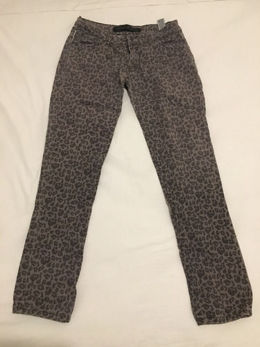 Jean Pantalon Chupin Leopardo Gris Onasaez Talle 36