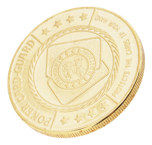 Imagen 4 de 4 de Chapado Dorado Suertudo Poker Esquirlia Mundos Moneda