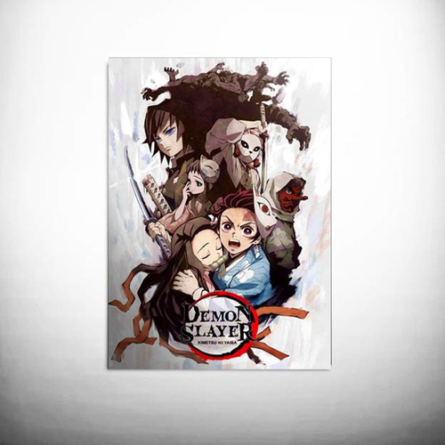 Imagem 1 de 1 de Poster Fotográfico Adesivo Anime Kimetsu Yaiba Demon Slayer