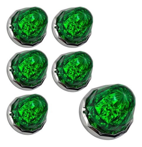 Plafón Led Tipo Diamante Zepelín Verde 12/24v. 6 Pzas.