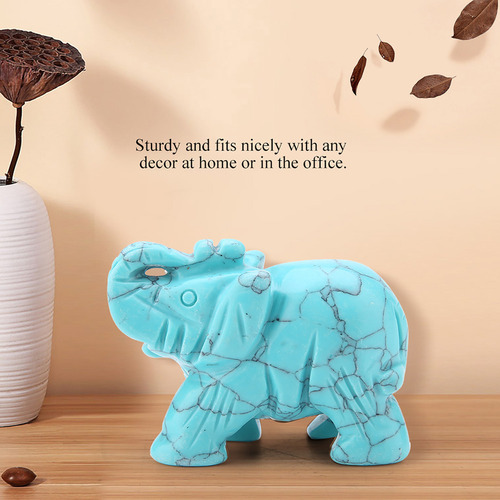 Figura De Cristal De Elefante Tallado En Jade Natural, 5 C