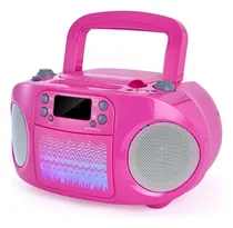 Comprar Gc09 Kids Boombox: Reproductor De Cd De Carga Superior, Conectividad Bluetooth, Conectividad Aux Sin Esfuerzo, Usb, Radio Y Mp3, Función De Canto (micrófono No Incluido), Rosa