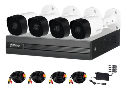 Kit Dvr Cooper-i Wizsense 4 Ch 5mp + 1 Ip + 4 Camaras 5mp 