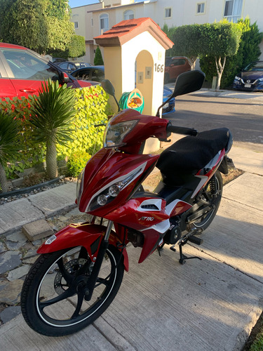 Motocicleta Italika At110 2023 Semi Automática Color Rojo