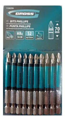 comprar Jogo De Bits 70mm Phillips Ponteira Ph2 Com 10pçs